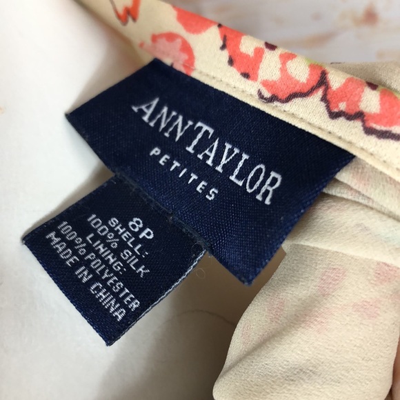 DW18 Ann Taylor Cream Chiffon With Floral Skirt -8P - Picture 5 of 5